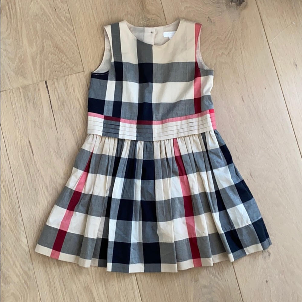 Burberry Kids Formal Dress - Navy, White, Red Plaid
